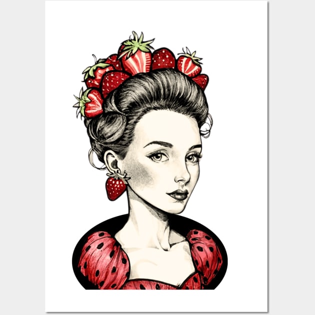 Scarlet Strawberry Pin-Up Wall Art by ALM Artbox